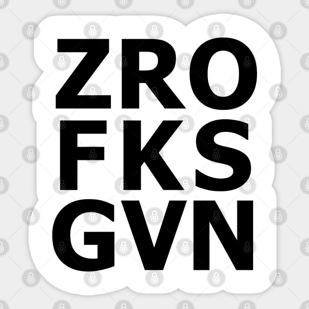 zero f given Sticker by equiliser